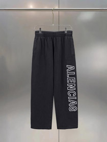 Balenciaga straight-leg track pants with side letter embroidery-5449  